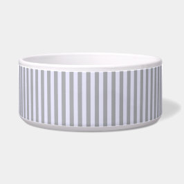 Gestreept patroon in grijs en lavendel voerbakje