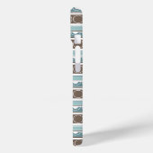 Gestreept patroon met cirkels en ringen retro stij Case-Mate iPhone case (Achterkant / Links)