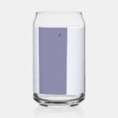 gestreept patroon met paarse madeliefjes blikvorm glas (Rechts)