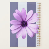 gestreept patroon met paarse madeliefjes planner (Achterkant)