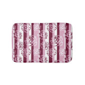 Gestreept patroon met rozen badmat (Voorkant)