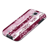 Gestreept patroon met rozen Case-Mate samsung galaxy hoesje (Onderkant)