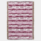 Gestreept patroon met rozen deken (Voorkant Verticaal)