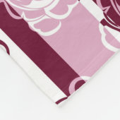 Gestreept patroon met rozen fleece deken (Hoek)