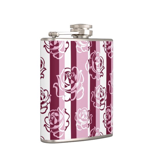 Gestreept patroon met rozen heupfles (Rechts)