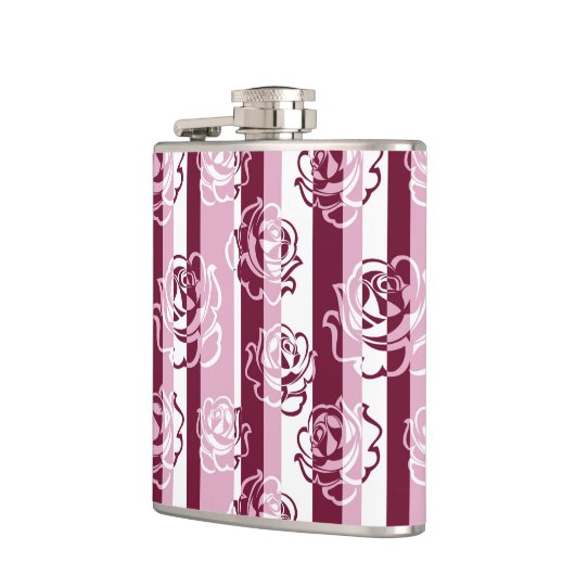 Gestreept patroon met rozen heupfles (Links)