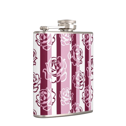 Gestreept patroon met rozen heupfles (Rechts)