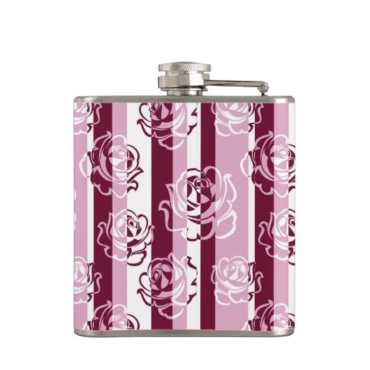 Gestreept patroon met rozen heupfles (Achterkant)