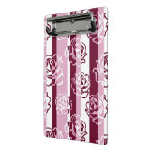Gestreept patroon met rozen mini klembord (Angled2)