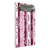 Gestreept patroon met rozen mini klembord (Schuin)