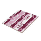 Gestreept patroon met rozen tegeltje (Zijkant)