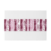 Gestreept patroon met rozen uitnodigingen wikkel (Achterkant Voorbeeld)