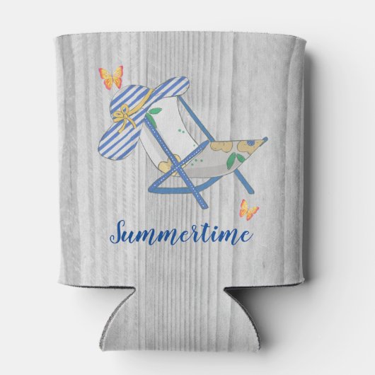 Gestreept Pet en zomerse Koelbox Blikjeskoeler (Achterkant)