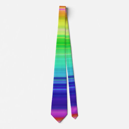 Gestreept regenboog achtergrond verloop stropdas (Voorkant)