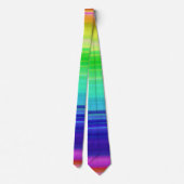 Gestreept regenboog achtergrond verloop stropdas (Achterkant)