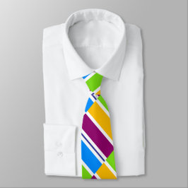 Gestreept regenboogkleurig stropdas