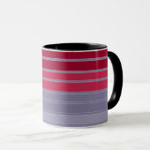 Gestreept rood en grijs eenvoudig patroon mok (Voorkant rechts)