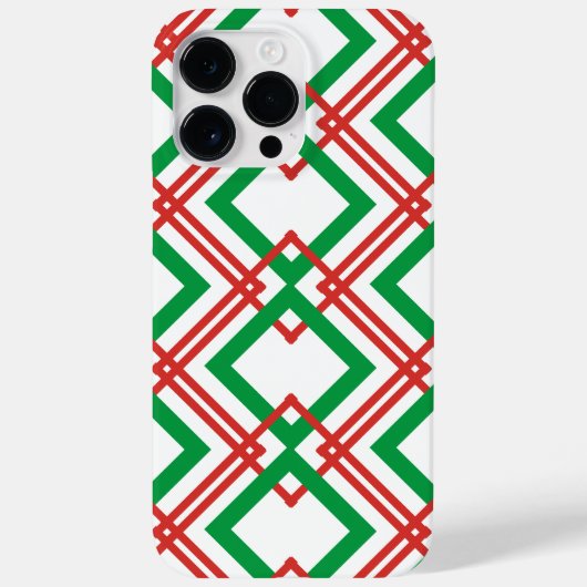  gestreept rood en groen Case-Mate iPhone case (Achterkant)
