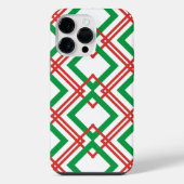  gestreept rood en groen iPhone hoesje (Achterkant)