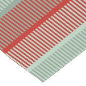 Gestreept rood en groen patroon korte tafelloper (Hoek)