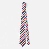 Gestreept Rood Wit & Blauw 2 Gouden Sterren Versie Stropdas (Voorkant)