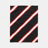 Gestreept Rood Wit en Zwart Fleece Deken (Voorkant)