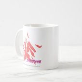 Gestreept Roze 3 Koffiemok (Voorkant links)