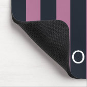 gestreept roze | aangepaste naam marine muismat (Hoek)