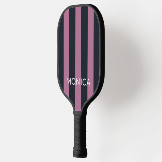 gestreept roze | aangepaste naam marine pickleball paddle (Links)