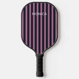 gestreept roze | aangepaste naam marine pickleball paddle