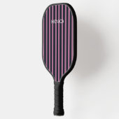 gestreept roze | aangepaste naam marine pickleball paddle (Links)