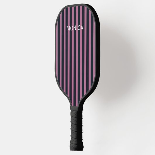 gestreept roze | aangepaste naam marine pickleball paddle (Links)