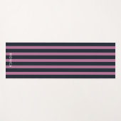gestreept roze | aangepaste naam marine yogamat (Voorkant (horizontaal))