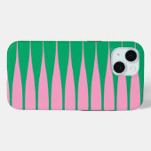 Gestreept roze en groen iPhone hoesje (Achterkant (horizontaal))