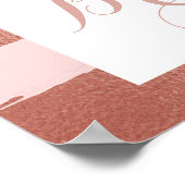 Gestreept Roze Goud Fotocabine Prop Poster (Hoek)