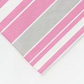 Gestreept roze patroon met sterren fleece deken (Hoek)