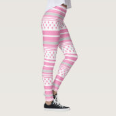 Gestreept roze patroon met sterren leggings (Rechts)
