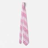 Gestreept roze patroon met sterren stropdas (Achterkant)
