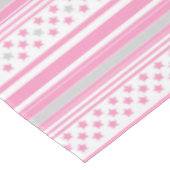 Gestreept roze patroon met sterren tafelkleed (Gekanteld)