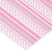 Gestreept roze patroon met sterren tafelkleed (Gekanteld)