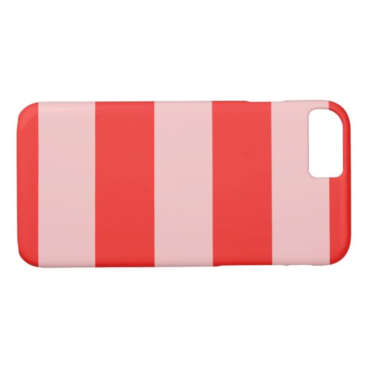 Gestreept roze & rood Hoesje (Achterkant (Horizontaal))