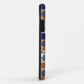 Gestreept Scandinavisch patroon bruin blauw Case-Mate iPhone Case (Achterkant/rechts)