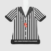 Gestreept scheidsrechtershemd Ornament (voorkant)