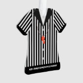 Gestreept scheidsrechtershemd Ornament (voorkant)