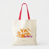 Gestreept Sinaasappel Tote Bag (Voorkant)