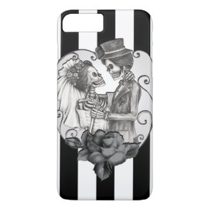 Gestreept Skelet Liefdes Koppel Huwelijksdans iPhone 8/7 Plus Hoesje