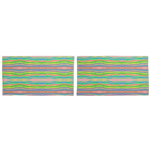 Gestreept snoep gekleurde kussen hoesjes kussensloop (Voorkant-Set)