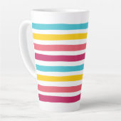 Gestreept Snoep! Schattige plezier kleurrijk Latte Mok (Linkerhoek)