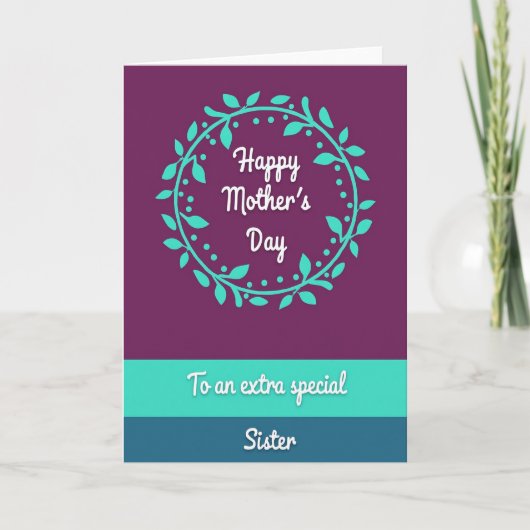 Gestreept Special Sister Card Kaart (Voorkant)