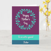 Gestreept Special Sister Card Kaart (Gele Bloem)